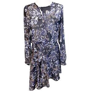 NEW Parker Bluebonnet Floral Asymmetrical Midi Dress, Small, MSRP $398